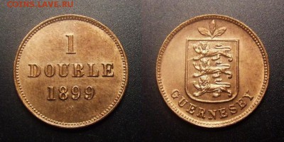 МОНЕТЫ МИРА 09-16 - Гернси – 1 дубль (1899) бронза (XF+)