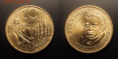МОНЕТЫ МИРА 09-16 - Франция – 10 франков (1983) «Стендаль – французский писатель» №1-№2