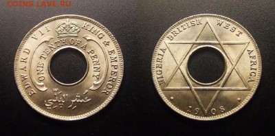 МОНЕТЫ МИРА 09-16 - Брит. Западная Африка – 0,1 пенни (1908) (UNC)