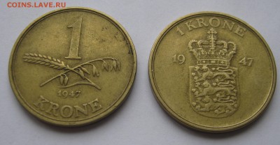 ДАНИЯ 2x1 кроне 1947.РАЗНЫЕ. Кристиан Х и Фредерик IX.15.09. - 034.JPG