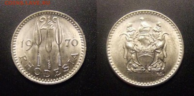 МОНЕТЫ МИРА 09-16 - Родезия – 2,5 цента (1970) медь-ник. (XF)