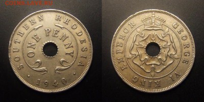 МОНЕТЫ МИРА 09-16 - Южная Родезия – 1 пенни (1940)