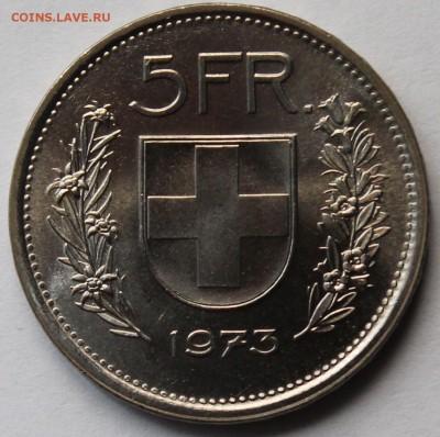 Швейцария 5 франков 1973. - 3