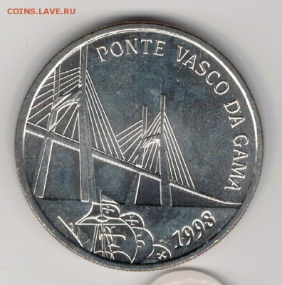 Ag ПОРТУГАЛИЯ 500 ЭСКУДО 1998 МОСТ ДО 15.09 В 22Ч (Г515) - 5-500э