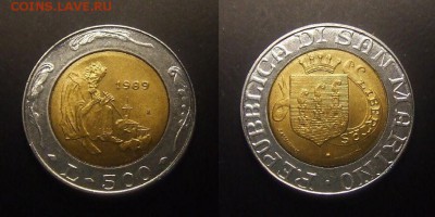 МОНЕТЫ МИРА 09-16 - Сан-Марино – 500 лир (1989) «Резчик по камню» (бм) №1