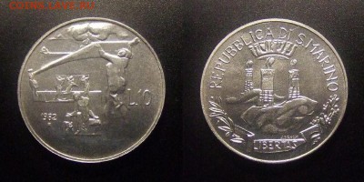 МОНЕТЫ МИРА 09-16 - Сан-Марино – 10 лир (1982)