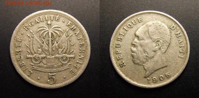 МОНЕТЫ МИРА 09-16 - Гаити – 5 сантимов (1905)