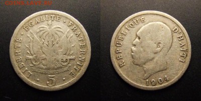 МОНЕТЫ МИРА 09-16 - Гаити – 5 сантимов (1904) №1
