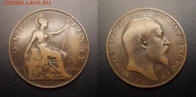 МОНЕТЫ МИРА 09-16 - Великобритания – 1 пенни (1905) «Эдуард VII»