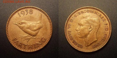 МОНЕТЫ МИРА 09-16 - Великобритания – 1 фартинг (1938) «Георг VI» №1