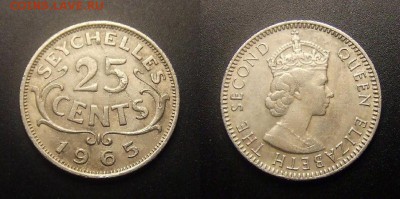 МОНЕТЫ МИРА 09-16 - Брит. Сейшелы – 25 центов (1965)
