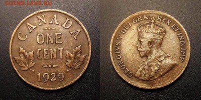 МОНЕТЫ МИРА 09-16 - Канада – 1 цент (1929) «Георг V»