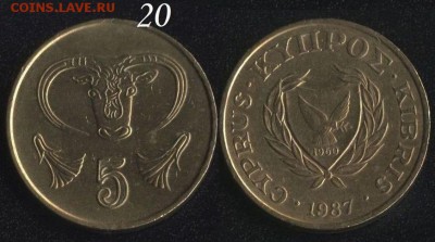 Кипр 5 центов 1987 до 22:00мск 19.09.16 - Кипр 5-1987