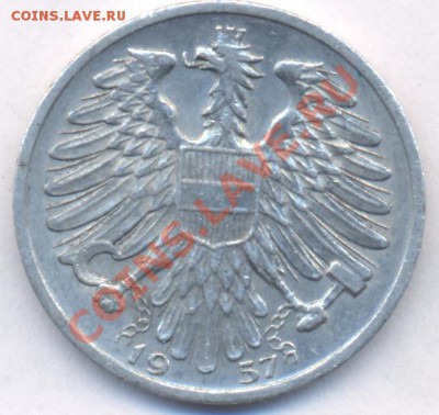 Австрия 1 шиллинг. 1957 г.До 11.12.10 г. 20-00 МСК. - Австрия 1 шилл.57.1