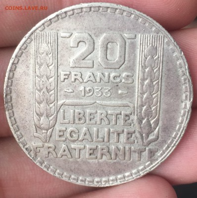 Франция 20 франков 1933 до 20.09 в 22:15 - 2