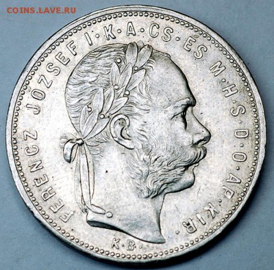 Венгрия_отличный серебряный форинт 1881; до 15.09_22.11мск - 12571