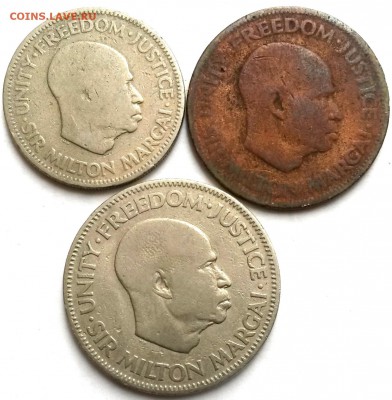 Сьерра Леоне 3 монеты 1964г.  Окон 21.09.16 в 22.00 мск - сьер2
