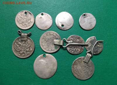 10 серебренных монет с монисто для опытов - image
