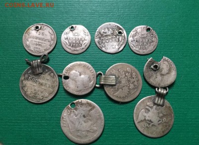 10 серебренных монет с монисто для опытов - image