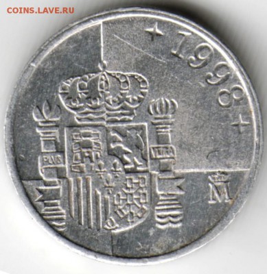 Испания. 1 песета 1998 г. до 24.00 23.09.16 г. - Scan-160916-0021