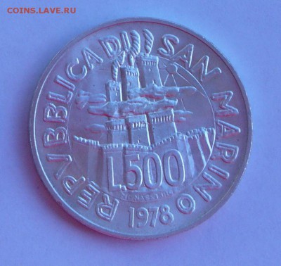 Сан-Марино. 500 лир 1978. До 23.09, 22-00 - 038-2