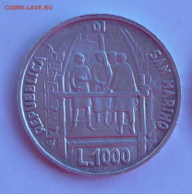 Сан-Марино. 1000 лир 1977. До 23.09, 22-00 - 050-2