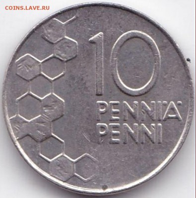 Разные - Финляндия 10 Пенни 1992г