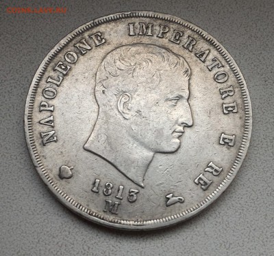 Италия, кор-во Наполеона, 5 лир 1813, до 22.09.16 в 22.00 - P_20160918_180230