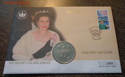 БРИТ.ВИРГ.О-ВА - 1$ ЮБИЛЕЙ КОРОЛЕВА-ЖЕНЩИНА до 25.09, 22.00 - Брит. Вирг. о-ва - Золотой юбилей второй  конверт