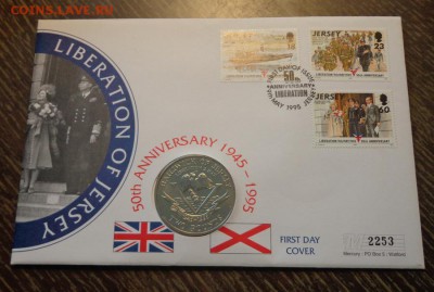ДЖЕРСИ - 2ф 50 л ОСВОБОЖДЕНИЯ ДЖЕРСИ КОНВЕРТ 25.09, 22.00 - Джерси 2 ф 50 лет  освобождения Джерси конверт_1