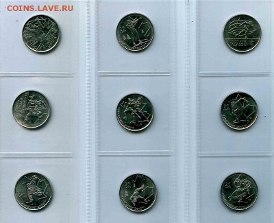 Оценка монет Канады и Польши на тему СПОРТ - канада_олимпиада_1-9 монеты