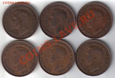 Британия 1 пенни 1937,38,40,44,45,47 до 13.12 21.00мск - Пенни-3