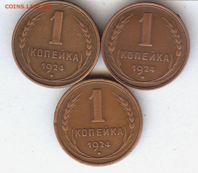 Копейки 1924 г.( 3 шт ) До 26.09.16 в 22- 00 по мск - 008