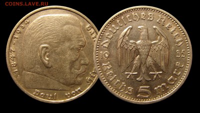 Германия. 5 марок 1935, до 25.09.16 21-30+ - 5 марок