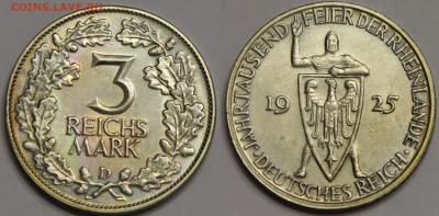 3 рейхмарки 1925 D до 27.09 - IMG_9554.JPG