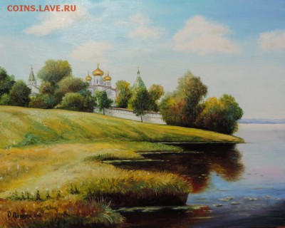 КАРТИНА "Старый монастырь на берегу реки"холст,масло. - DSCN3923