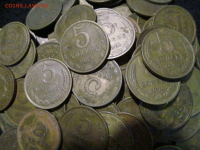 5 копеек 1961-91гг кроме редких годов. 124 пятака. до 27.09. - IMG_1290.JPG