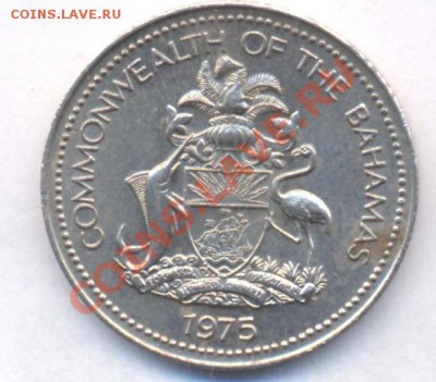 Багамы 5 центов.1975 г.До 14.12.10 г. 20-00 МСК. - Багамы 5 75