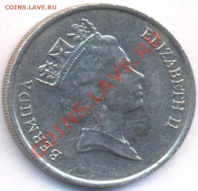 Бермуды 25 центов.1986 г.До 14.12.10 г. 20-00 МСК. - Бермуды 25 86
