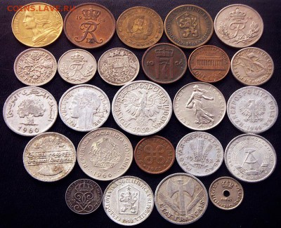 50 разных зарубежных монет не позднее 1966г; до 25.09_22.06м - 1