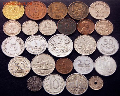 50 разных зарубежных монет не позднее 1966г; до 25.09_22.06м - 2