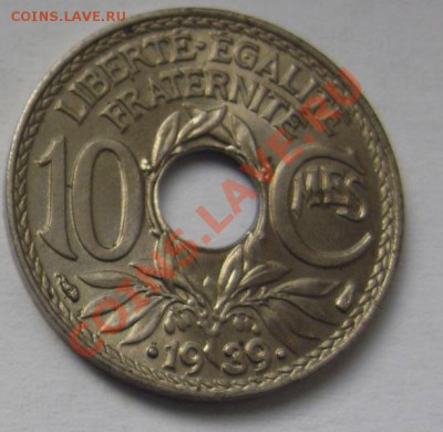 10 сантимов. Франция.1939. До 18.12.2010 22.30 по Москве - 10 сантимов 1939 - 1
