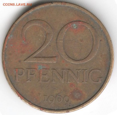 ГДР. 20 пфеннигов 1969 г. до 24.00 03.10.16 г - Scan-160925-0001