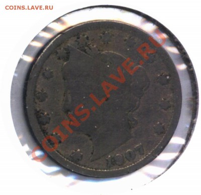L88 5¢ США Liberty Nickel 1907 до 18.12 в 22°° - L88 5c USA 1907_1