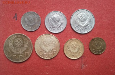 годовой комплект 1948г - 1,2,3,5,10,15,20 коп до 1.10 блиц - 1948 годовой 1 2