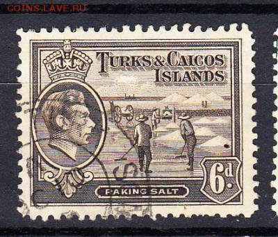 Колонии Турк и Кокос 1938  1м 6ц - 115
