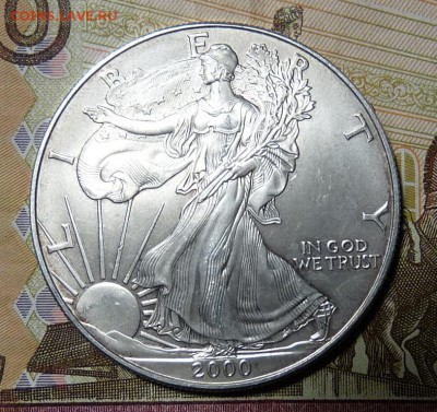 Серебрянный долларСША 2000 "Шагающая свобода" - P1090477.JPG