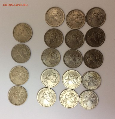 5 копеек 2000с-п 4шт, 2009с-п 15шт с 1р короткий - 5коп