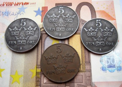 ШВЕЦИЯ 4 по 5 эре 1923. НЕЧАСТАЯ. 1948-49-50. Железо. 03.10. - 016.JPG