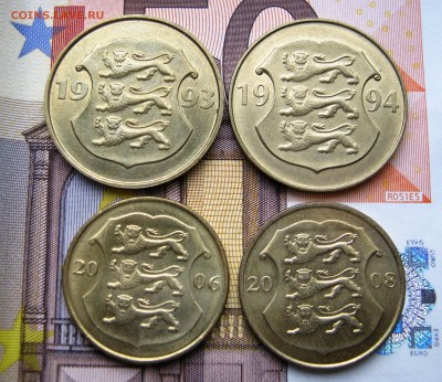 ЭСТОНИЯ 5 крон 1993 Косуля без М, 1994+1 кр. 2006-08. 03.10. - 013.JPG